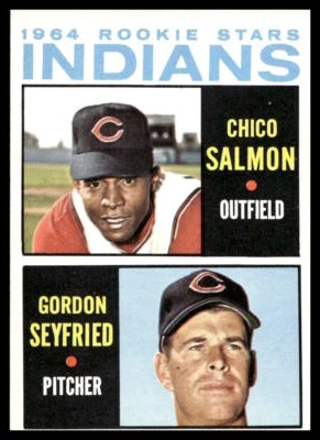 1964 Topps #499 Rookie Stars Salmon/Seyfried RS RC Cleveland Indians VG-VGEX - Image 1 of 2