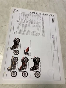 Yamaha XV1100 XV535 1991 XV250 1992 Form Id Colour Range - Picture 1 of 2