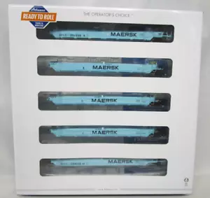 Athearn HO SFLC Santa Fe Ex Maersk Maxi I Well Car Container Stack Car Set NOS - Picture 1 of 6
