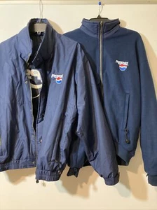 Vintage Pepsi Cola Jacket Two In One Coat With Inner Fleece Men’s Large Blue - Picture 1 of 24