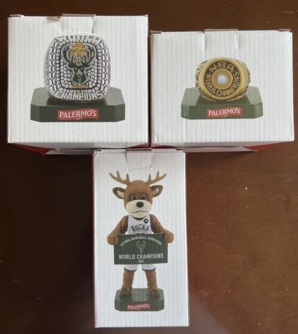 Milwaukee Bucks 2021 & 1971 Championship Ring Set W/ Bango! Complete Set 3/3! Cover