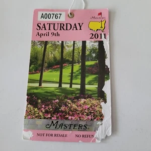 2011 The MASTERS Badge Saturday Round Ticket Augusta National Golf AMEN - Picture 1 of 3