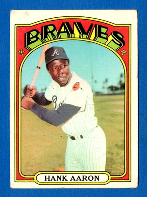 1972 TOPPS #299 HANK AARON ATLANTA BRAVES КАРТА -- НИЗКОГО КЛАССА - Изображение 1 из 2