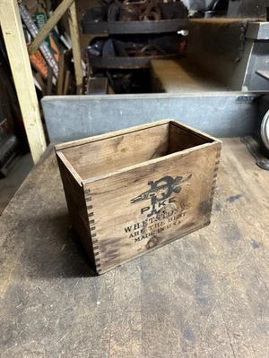 Vintage Pike Whetstones No 1 Washita Sharpening Stones Wood Case Crate Box USA - Image 1 of 4