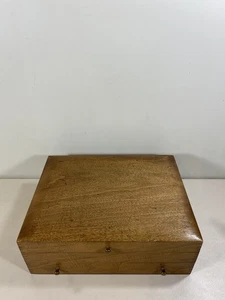 Wood Flatware Storage Chest Box with Drawer - Picture 1 of 10