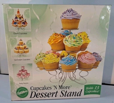 Wilton Cupcakes 'N More Dessert Stand - Holds 13 Cupcakes Décor 2005 Open Box - Image 1 of 2