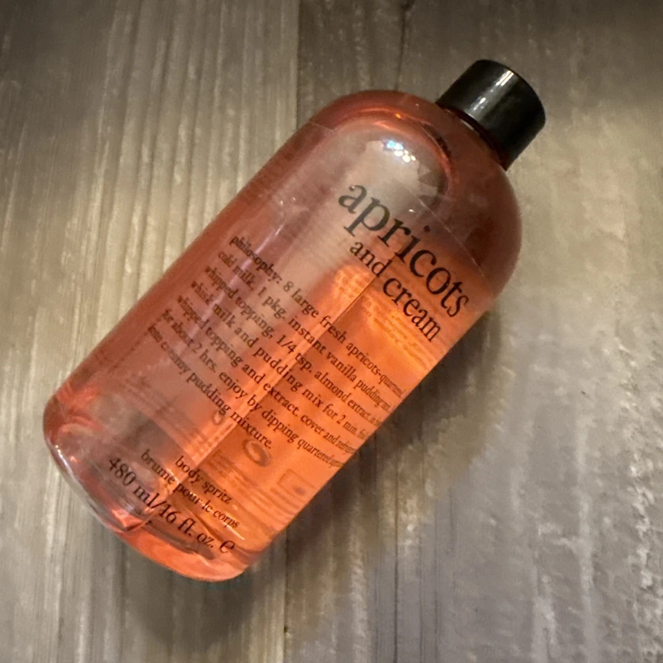 Philosophy Apricots and Cream Body Spritz 16 fl. oz.   SEM BOMBA NOVA E LACRADA - Imagem 1 de 1