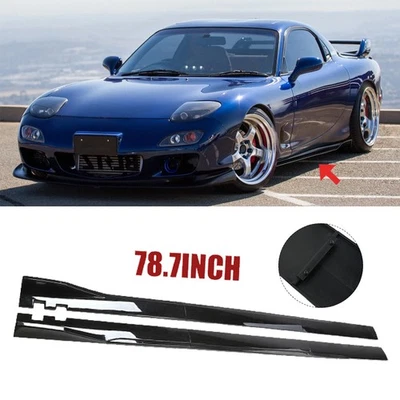 2m Side Skirt Extension Splitter Spoiler For Mazda 93-99 RX7 FD3S Glossy Black Foto 1 de 4