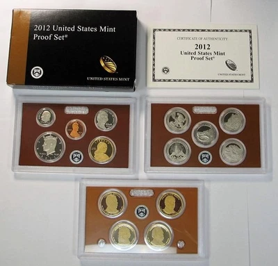 2012-S U.S. Mint Proof Set * 14 Coins * In Box with COA * Free Shipping - Image 1 of 4