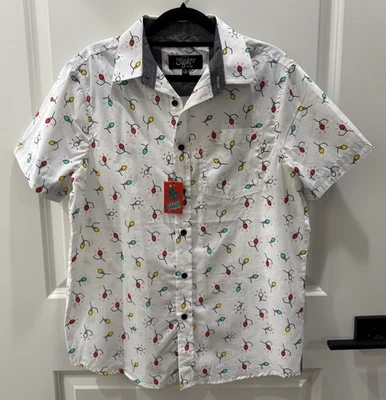 Eighty Eight Brand Men's Button Down Shirt - size Small - CHRISTMAS LIGHTS print - Image 1 of 4