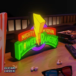 Power Rangers Led Lightbox Rgb Light Sign - Picture 1 of 5