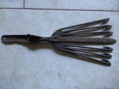 Антикварное копье угря 6 ЗУБЦОВ с маркировкой H.D.FAREHAM?  изящный и твердый - Изображение 1 из 4