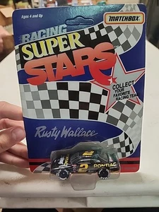 MATCHBOX RACING SUPERSTARS RUSTY WALLACE PONTIAC WHITE ROSE - Picture 1 of 16
