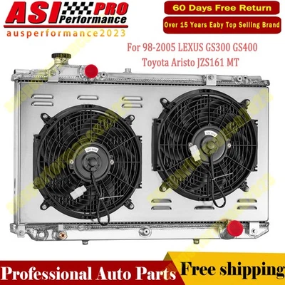 3Row Radiator Shroud Fan FITS 98-2005 LEXUS GS300 GS400/Toyota Aristo JZS161 MT Foto 1 de 4