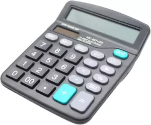 Desk Calculator, 12-Digit Solar Battery Office Calculator with Large LCD Display - Picture 1 of 12