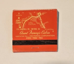 Aunt Fanny's Cabin Restaurant Smyrna Georgia Vintage Matchbook - Picture 1 of 3