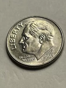 2015 P Roosevelt Dime Errors- Doubling In Letters On Back/Die Chip/Close AM (55) - Picture 1 of 7