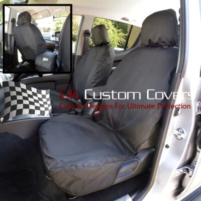 FUNDAS ASIENTO DELANTERAS MITSUBISHI L200 2014 A MEDIDA E IMPERMEABLES NEGRAS 151 Foto 1 de 4