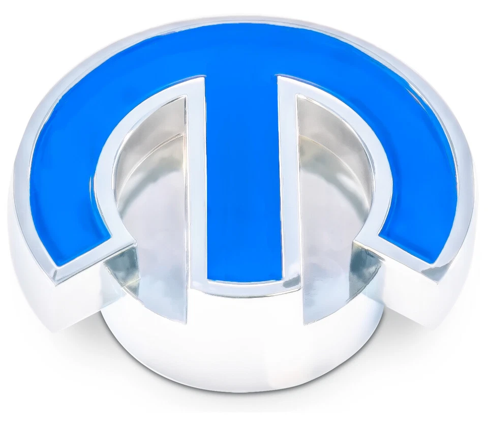 Mopar Deluxe Air Cleaner Nut Chrome w/Blue Emblem PROFORM 440-337 - Image 1 of 1