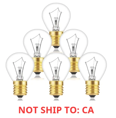 SERBION Lava Lamp Original Replacement Bulb E17 Intermediate Base 6 Packs 25 Watt NEW