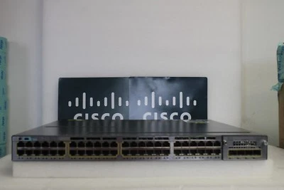 Cisco Catalyst WS-C3750X-48P-E with C3KX-NM-1G - Poe Gigabit Switch DUAL POWER  - Image 1 of 4