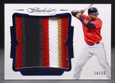 2017 Panini Flawless Sapphire #14/15 Miguel Sano Jumbo Patch