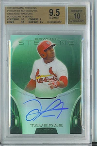 Oscar Taveras 2013 Bowman Sterling Prtospects Green Refractor Rookie Autograph - Picture 1 of 1
