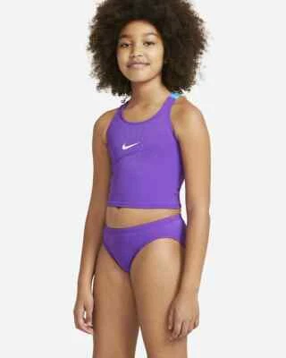 Nike Niños Niñas Púrpura Crossback Midkini Traje de Baño L10721 Talla Grande (12-13 AÑOS) Foto 1 de 4