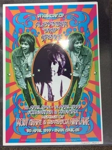 ALEXANDER SKIP SPENCE MOBY GRAPE JEFFERSON AIRPLANE POSTER DENNIS LOREN SIGNED - Picture 1 of 2