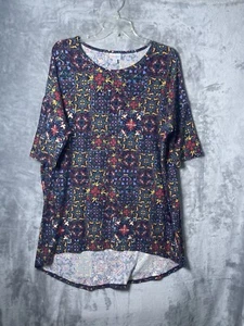 Lularoe Irma Womens Shirt Size Medium  Green / Purple  Design - Picture 1 of 8