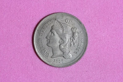 Estate Find 1866 - Three Cent Nickel!! #K49404 - Image 1 of 2
