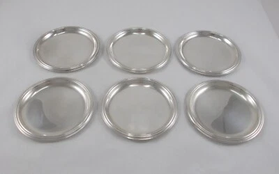 Raro Set 6 Sottopiatto/Gläserteller Ambassador 835er Argento Di Wilkens&sö. 2 - Immagine 1 di 4