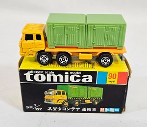 Original Tomica Tomy Fuso Container Transporter, 1.127 Scale, 90, Boxed, Rare - Picture 1 of 14