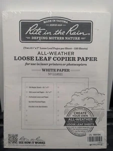 Rite in the Rain Weatherproof Loose Leaf Copier Paper, 150 Master Sheets White - Picture 1 of 4