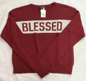 Women's Blessed Pullover Sweater - Modern Lux - Maroon - S - S396 - Picture 1 of 1