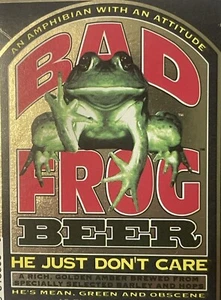Infame etichetta birra vintage 🙂 rana cattiva vietata in 8 stati per essere oscena! - Foto 1 di 4