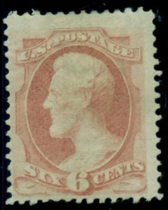 US #159, 6¢ dull pink, og, hinge rem, large stamp, F/VF+, Miller cert Scott $375 - Picture 1 of 1