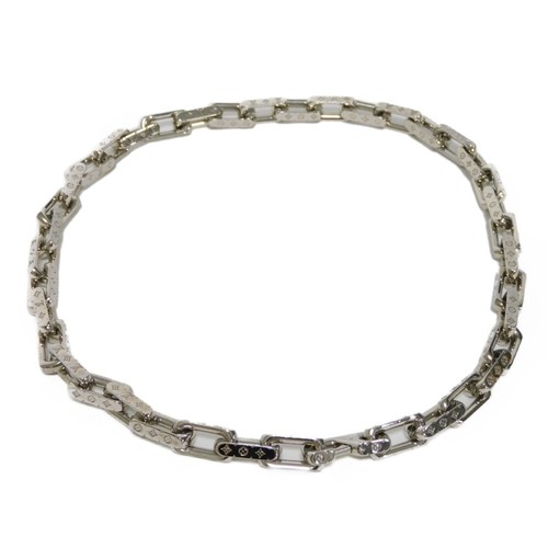 LOUIS VUITTON（LV） Collana Argento Louis Vuitton Catena Monogramma Fiore LV LOGO con Borsa portaoggetti in scatola