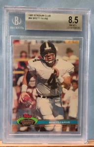 1991 TOPPS STADIUM CLUB PSA NM-MINT+ 8.5 BRETT FAVRE RC #94 - Picture 1 of 2