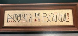 Heart In Hand Needleart "America The Beautiful" Cross-Stitch Pattern - Picture 1 of 3