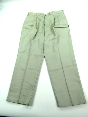 Farah Khaki Pants Mens 36x29 Pleated Front Stain Free Classic Fit Tan Teflon NWT - Image 1 of 4