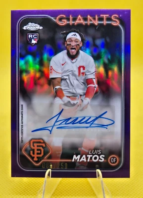 2024 Topps Chrome Update Luis Matos RC Purple Refractor /250 #AC-LM - Image 1 of 2