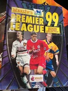 Merlins Premier League 1999 Official Football Sticker Album . NOT Complete - Picture 1 of 9