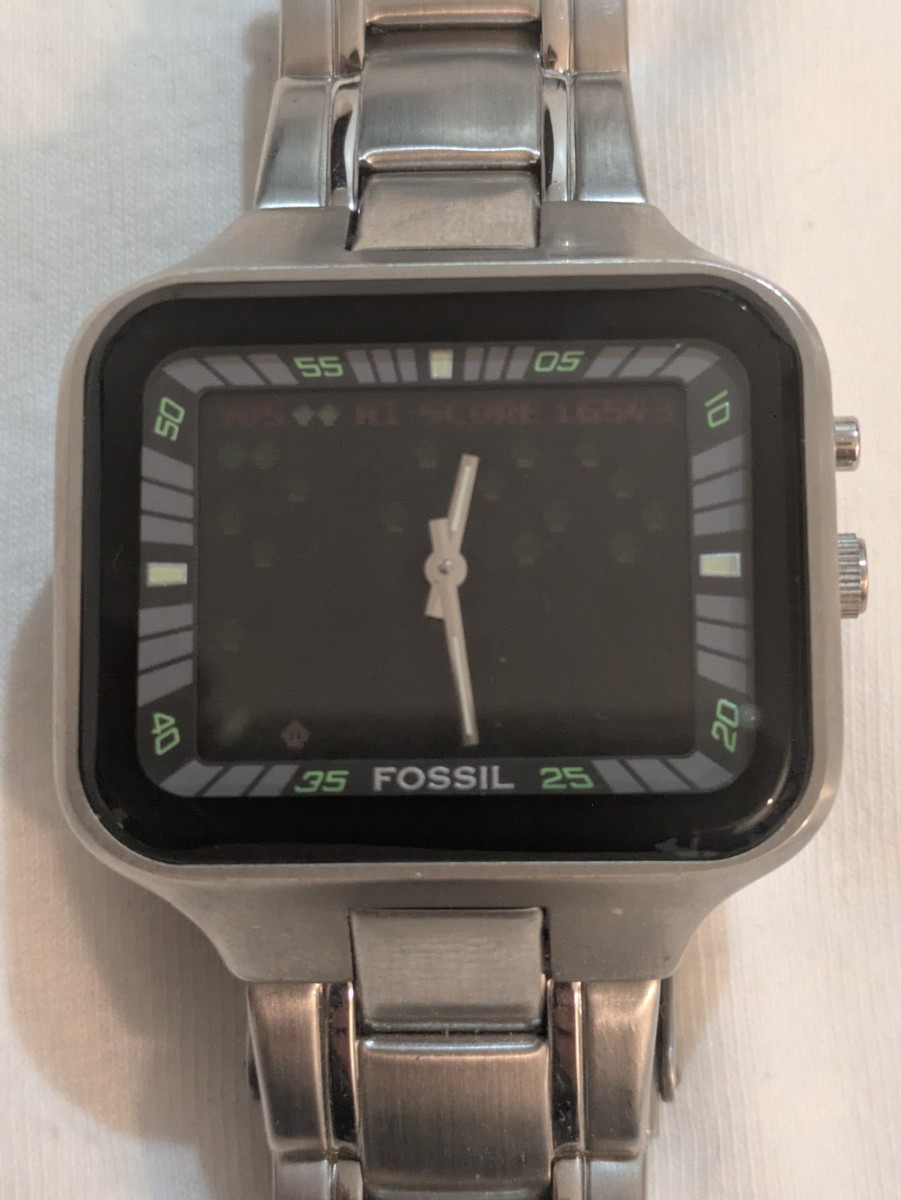 Fossil Big Tic Stainless Steel Band Analog & Digital Fossil Big Tic Stainless Steel Band Analog & Digital