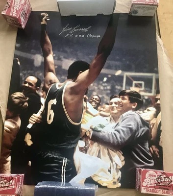 Bill Russell Signed 18x24 Photo Auto PSA/DNA HOF With 11X NBA Champs Added. - Image 1 of 4