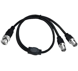 20 Inch BNC Male to Dual Female Splitter Cable for CCTV, Radio, Modem, Camera - Picture 1 of 4