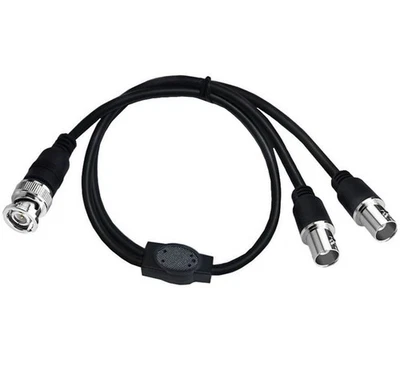 20 Inch BNC Male to Dual Female Splitter Cable for CCTV, Radio, Modem, Camera - Image 1 of 4
