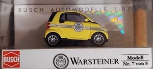 BUSCH 46111 SMART Fortwo Coupé 07 "Warsteiner" - scala H0 - Foto 1 di 6