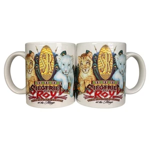 VTG Siegfried & Roy White Lions of Timbavati Mirage Coffee Tea Mug Cups Lot of 2 - Picture 1 of 4