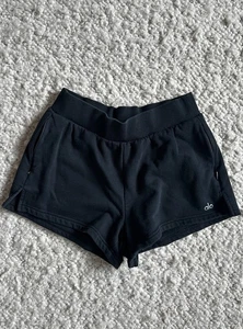 Alo Yoga schwarze Fleece Shorts Baumwolle Größe XS - Bild 1 von 3